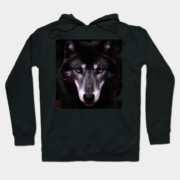 Black Wolf stearing you Hoodie by KonczStore